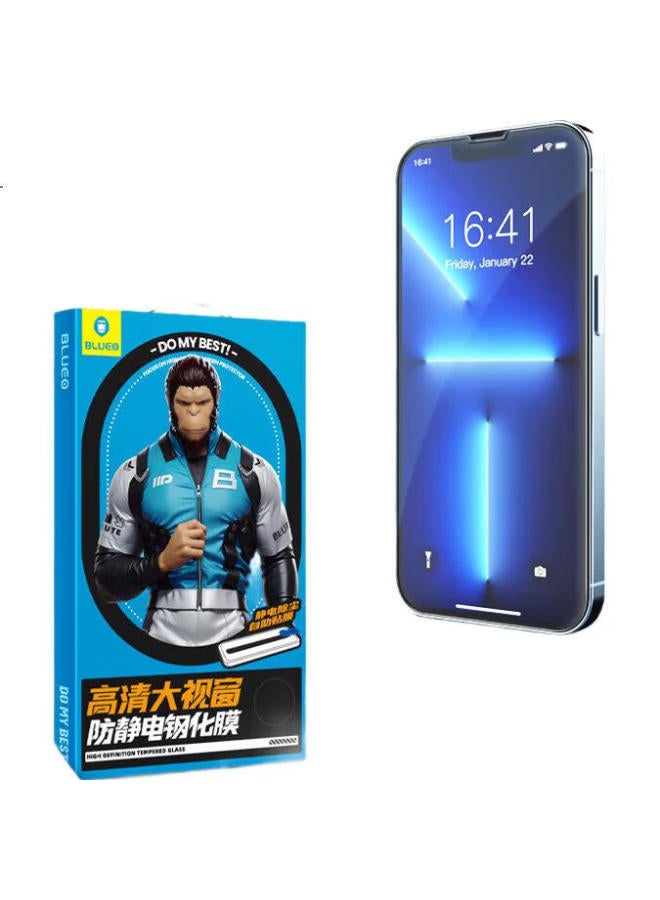 Blueo Tempered Glass Screen Protector For Iphone 12 Pro Max, High Definition, Dust-Free Installation, Easy Application, Shatterproof, Anti-Fingerprint Protective Film - Image 1