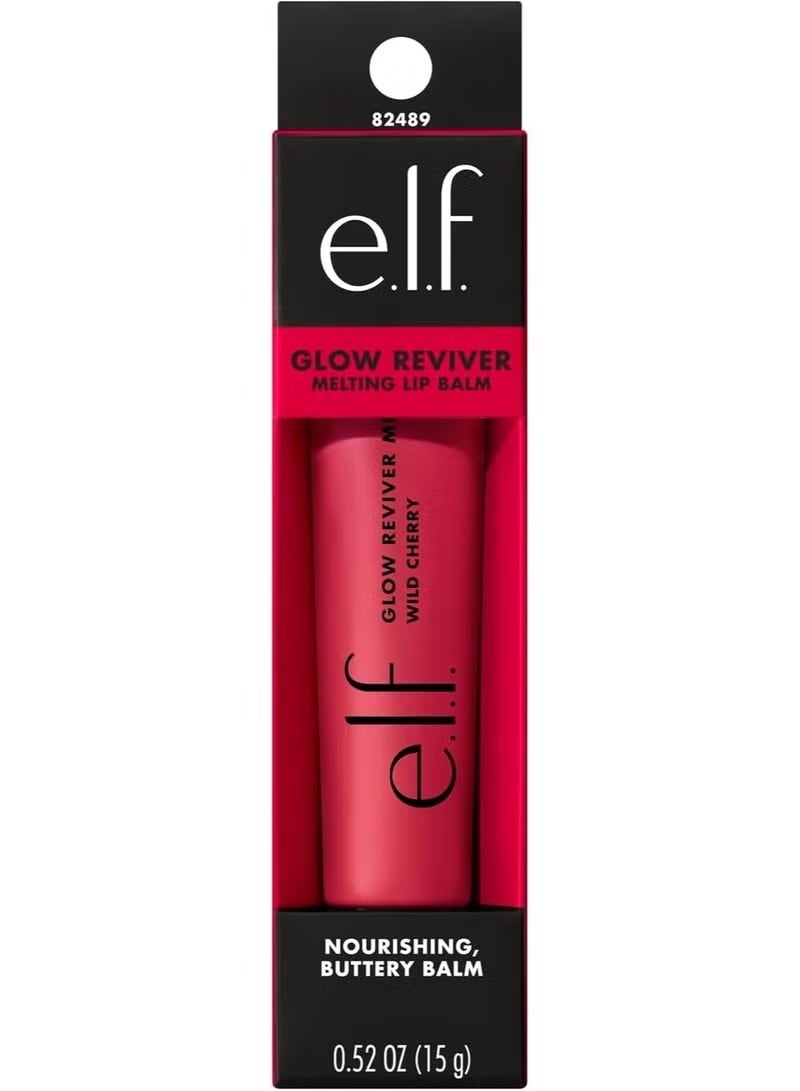 elf Glow Reviver Melting Lip Balm, Hydrating Tinted Lip Balm For A Glossy Finish & Soft, Supple Lips,(Wild Cherry) - Image 5