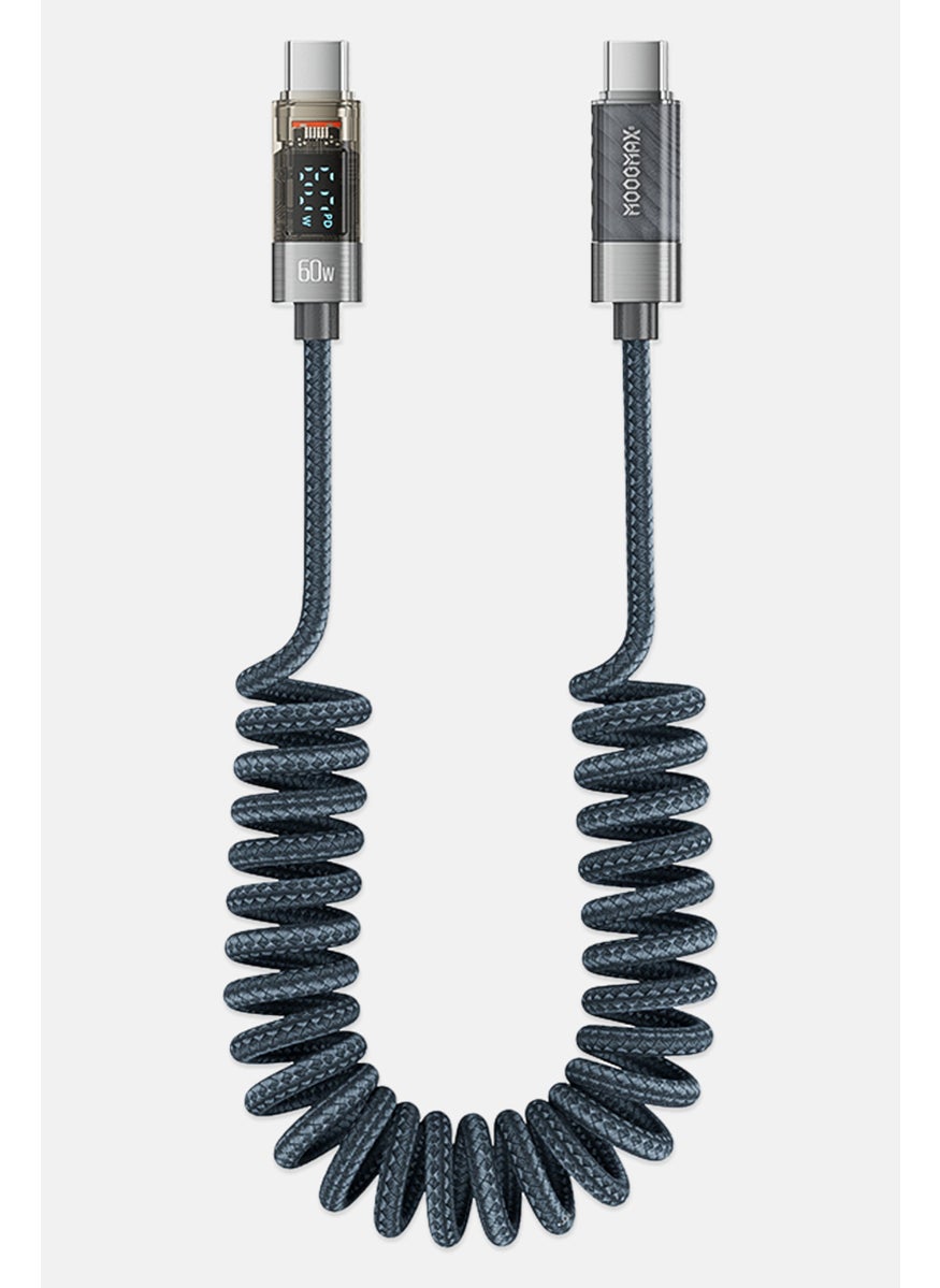 MOOGMAX MX063 - Type C Fabric Charging Cable, Grey  - Image 2