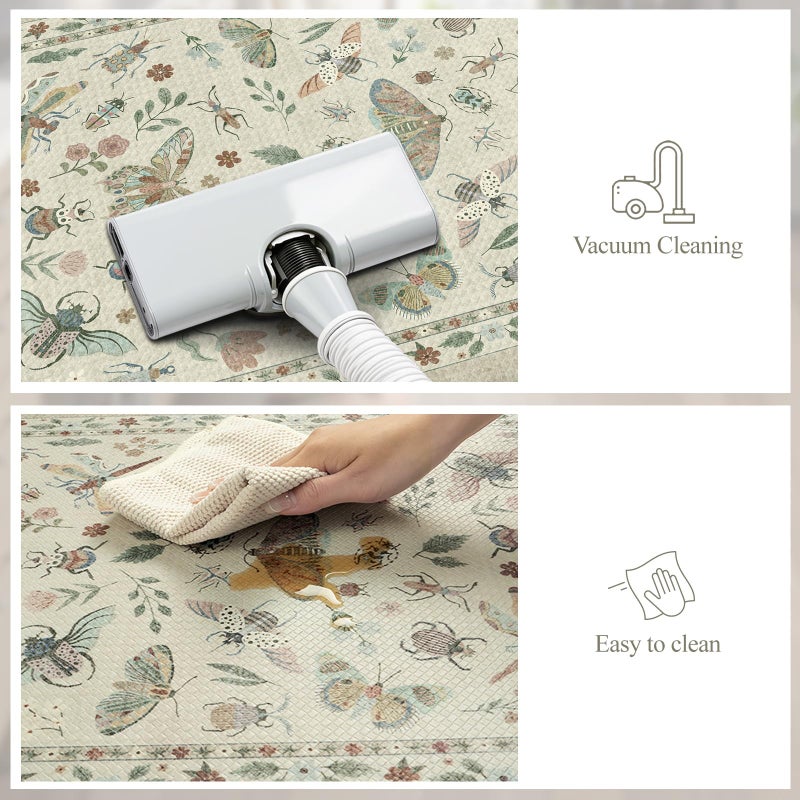 LEEVAN Anti Fatigue Mats for Kitchen Floor Non-Slip, Cushioned Kitchen Mats for Floor 2 Piece, Tan Memory Foam Kitchen Mat Set, Waterproof Ergonomic Standing Mat for Bar, Office,Desk, Laundry - Image 2