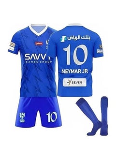 Generic Football Jersey Set for Kids  League Riyadh Crescent Jersey Home No #10 Neymar JR Soccer Jersey  - Image 1
