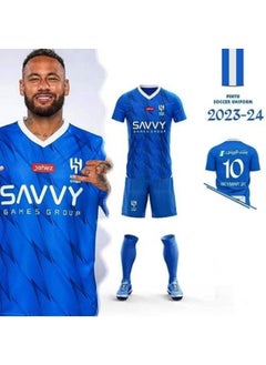 Generic Football Jersey Set for Kids  League Riyadh Crescent Jersey Home No #10 Neymar JR Soccer Jersey  - Image 2