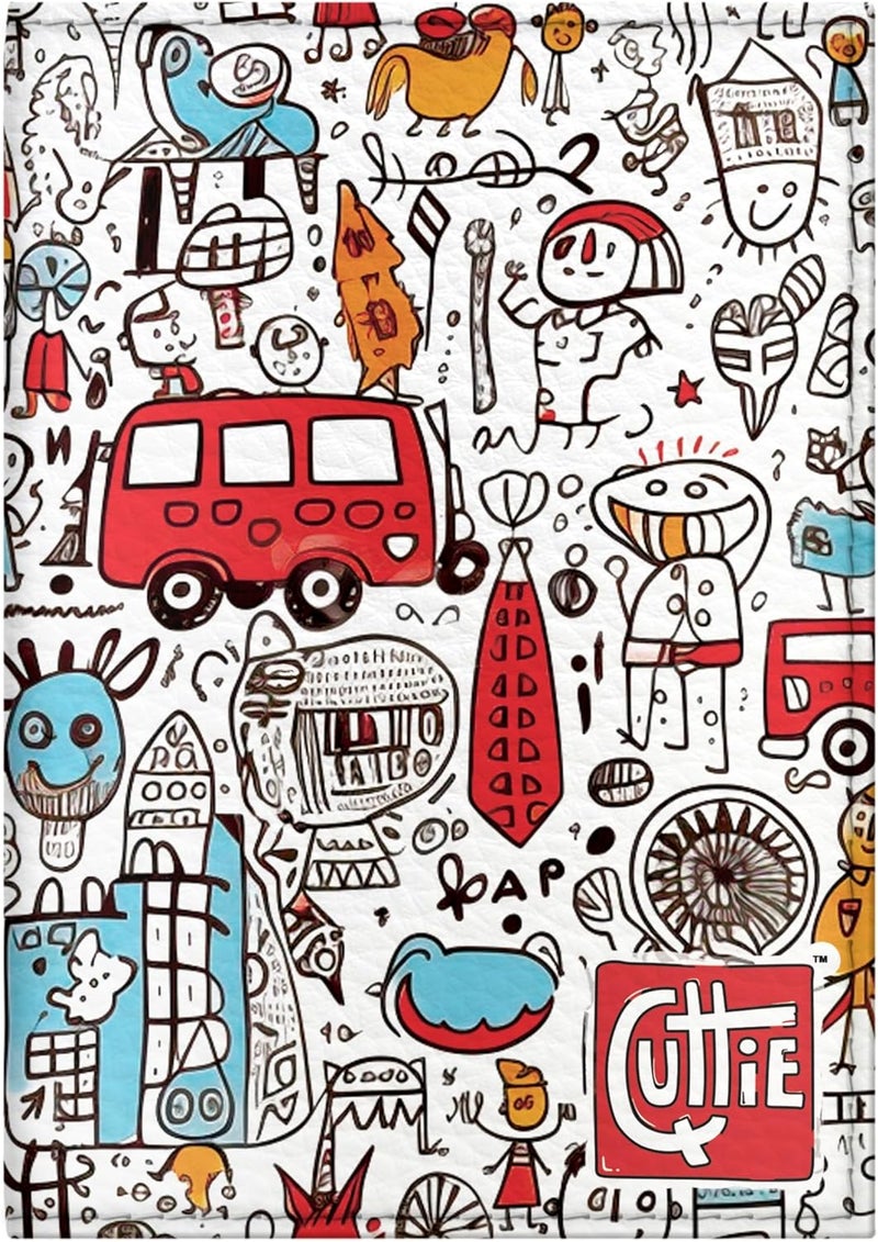 Quttie Passport Cover for Kids, Women and Men, Cute Travel Passport Holder (Child Doodle) - Image 1