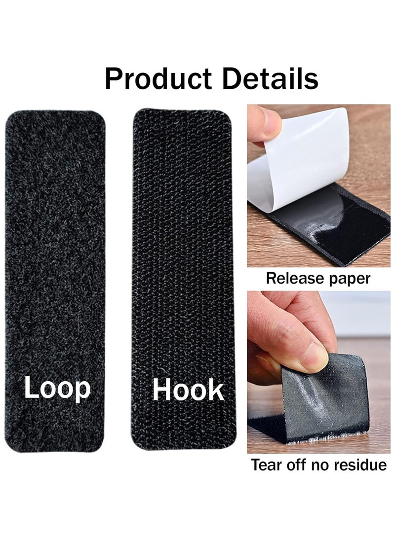 Generic 30PCS Double Side Tapes, 2 Style Mounting Pad Heavy Duty Strong Hook and Loop Tape Strips Self Adhesive Waterproof Sticky Pads for Home Office(Rectangle/Round)  - Image 3