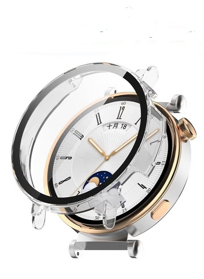 Full Case Plastic Protector Compatible with Huawei watch GT4 41mm TPU watch case protector (Clear) 