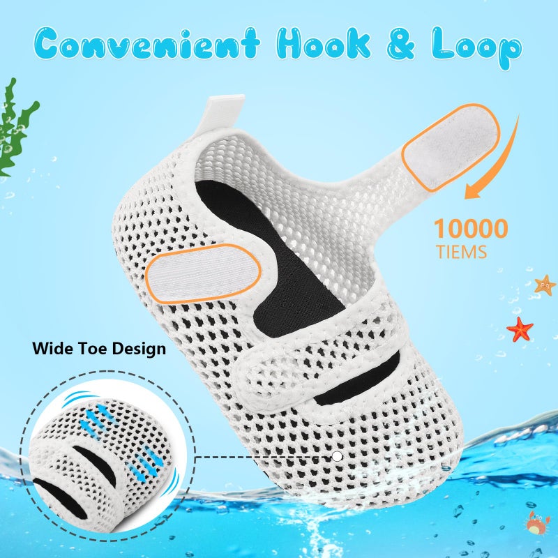 BARERUN Toddler Water Shoes Kids Boys Girls Quick Dry Barefoot Aqua Shoes Swim Pool Beach Shoes Non Slip Breathable Sandals Lightweight Summer House Slippers WhiteHole 6.5-7 - Image 5