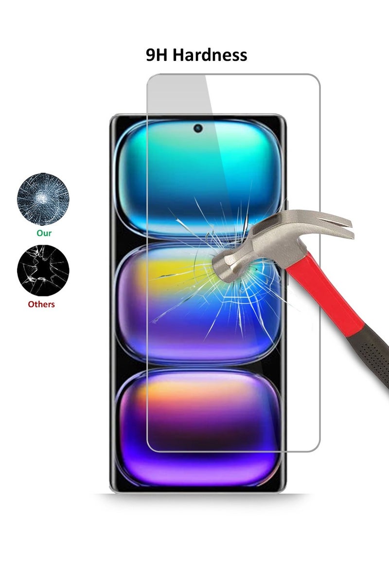 Techie حماية شاشة زجاجية مقسّاة HD بحجم 2 عبوة لجهاز Infinix Hot 50 5G - مضادة للانعكاس ومضادة للفقاعات بصلابة 9H وسمك 0.33 مم وحواف مدورة وسهولة في التركيب - Image 3