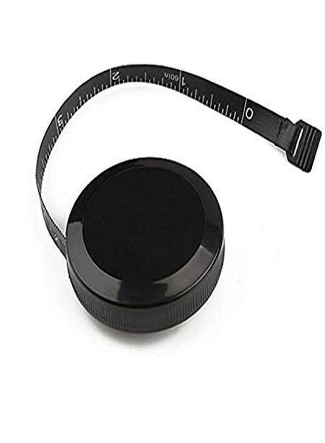 Galaxy Tape Measure for Body, Measurements Tape Retractable Measuring Tape for Cloth, Sewing, Tailor, Fabric, and Crafts, Small Tape Measure with Push Button (Retractable Dual Sided Black) - Image 3