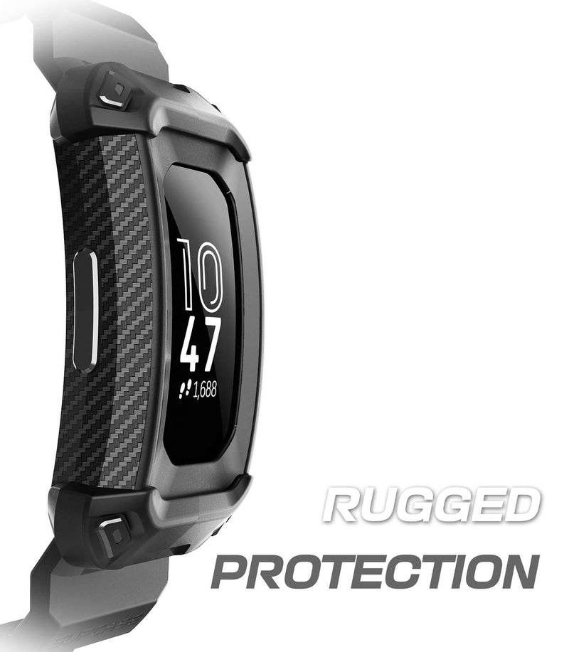 SUPCASE Unicorn Beetle Pro Series Design for Fitbit Inspire & Fitbit Inspire Hr Replacement Bands with Built-in Rugged Protective Case,Thermoplastic Polyurethane (Black) - Image 2