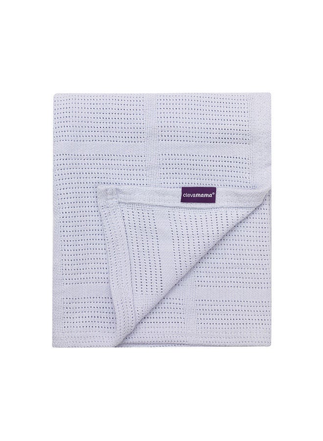 Clevamama Cellular Blanket  80x100 Cm Blue - Image 1