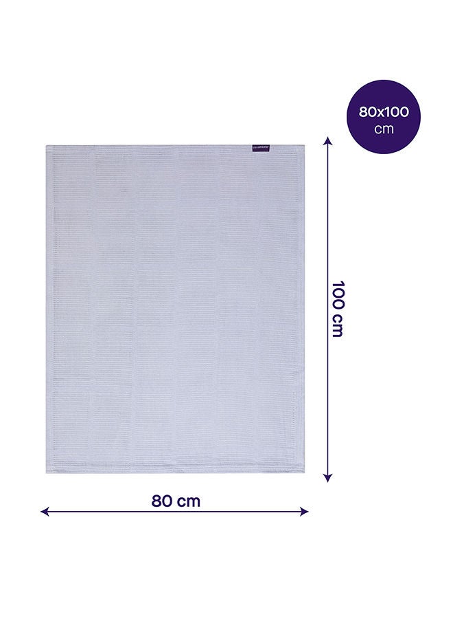 Clevamama Cellular Blanket  80x100 Cm Blue - Image 4
