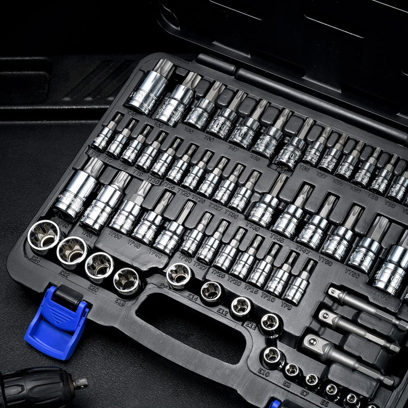EPAuto 32 PCs Hex Bit Socket Set, SAE and Metric, S2 & Cr-V Steel - Image 2