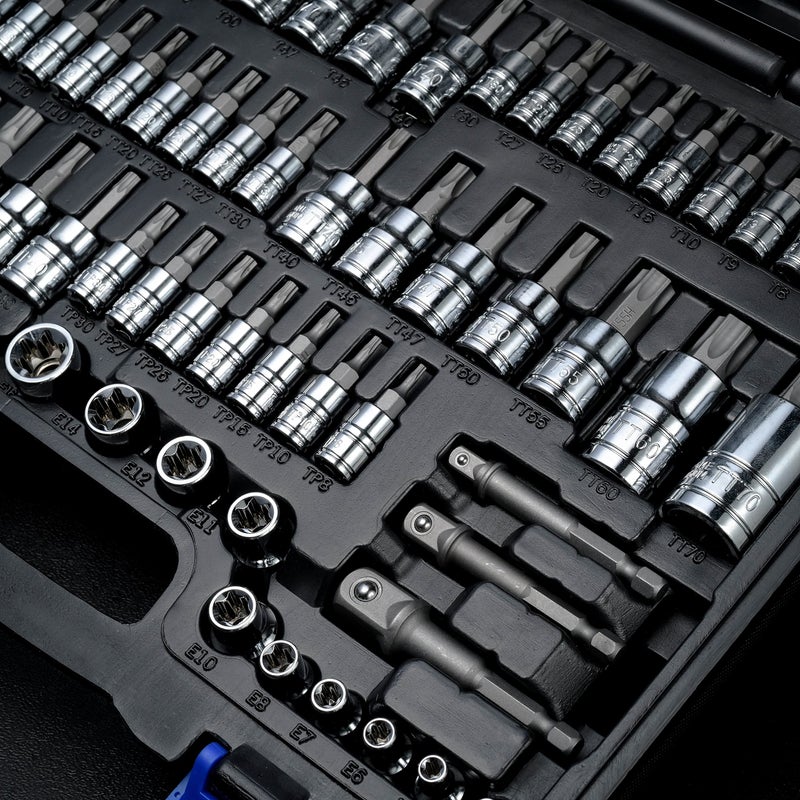 EPAuto 32 PCs Hex Bit Socket Set, SAE and Metric, S2 & Cr-V Steel - Image 3