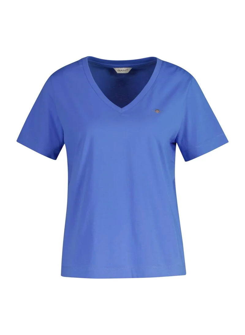 GANT Gant Regular Shield Ss V-Neck T-Shirt