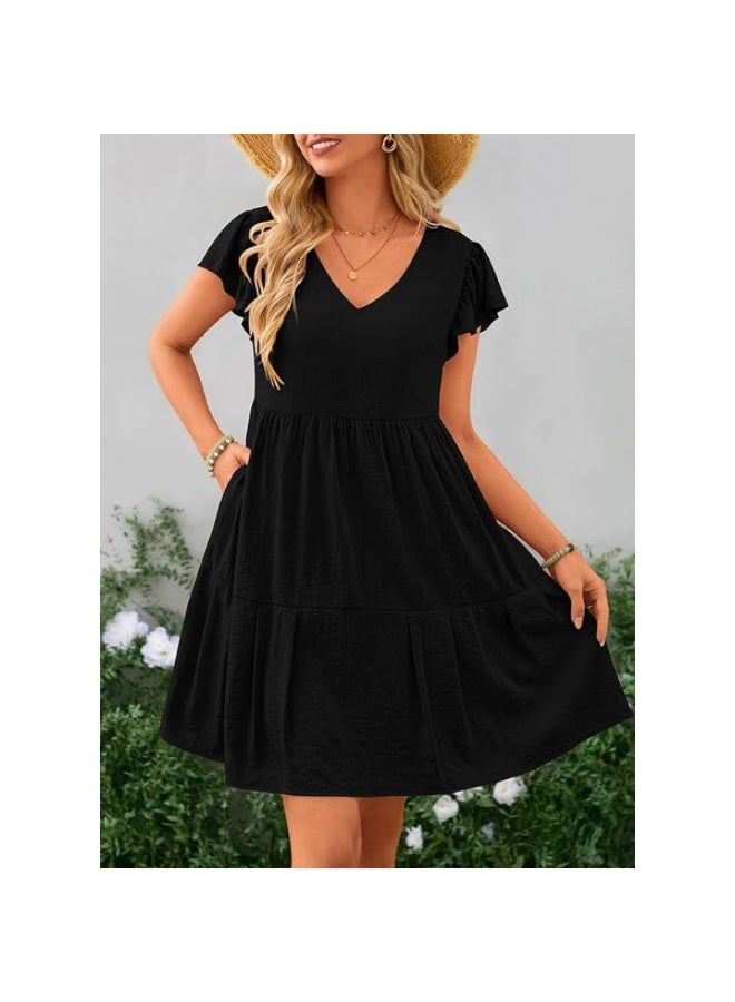 NIBEMINENT Women's Cross-Border Euro-American 2024 Summer Casual Short Dress  - Image 1