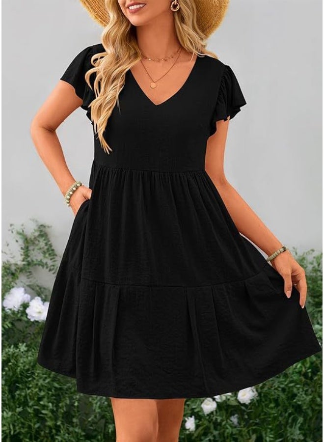 NIBEMINENT Women's Cross-Border Euro-American 2024 Summer Casual Short Dress  - Image 3