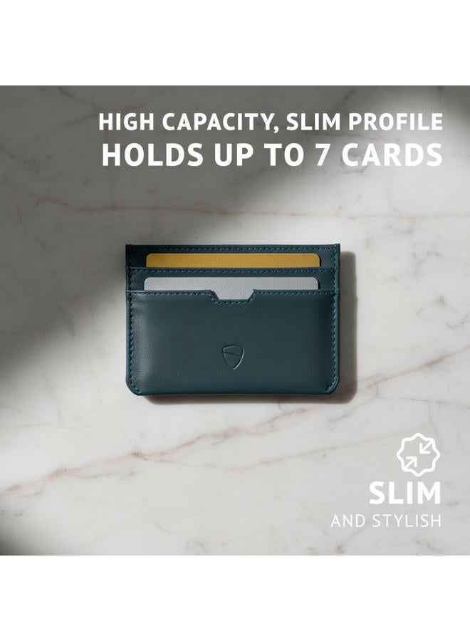Vaultskin MOORGATE Slim Card Holder - Minimalist Leather Wallet, RFID Blocking Sleeve, Fits Front Pocket, for Men and Women - Image 2