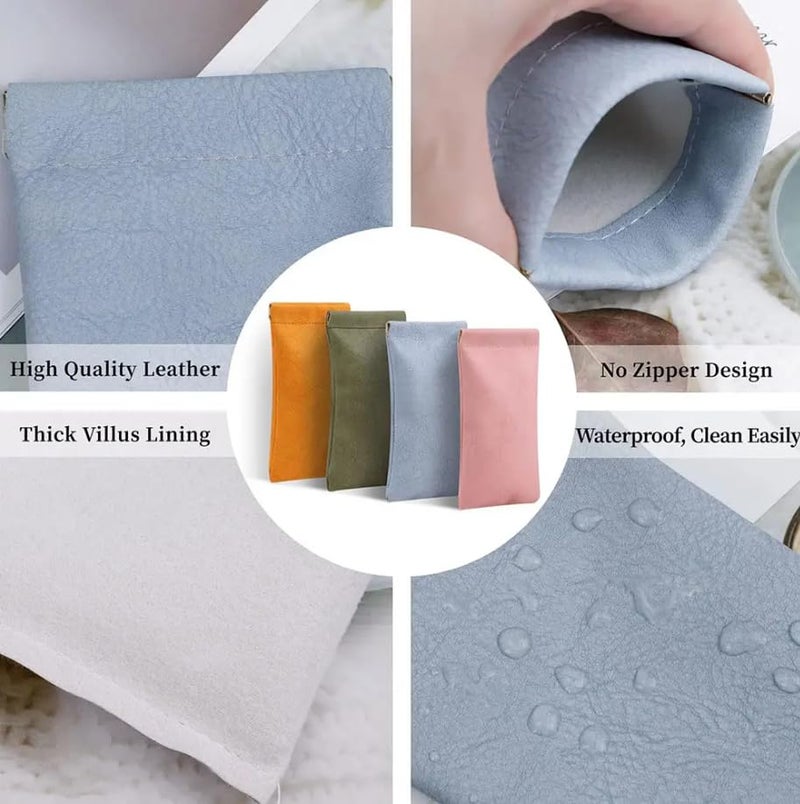 Stavae Cosmetic Bag Pocket Cosmetic Bag for Women Girls Self Closing Makeup Pouch Cute Mini Makeup Bag Waterproof Portable Small Makeup Bag for Purse Travel Storage Bag 2 - Image 4
