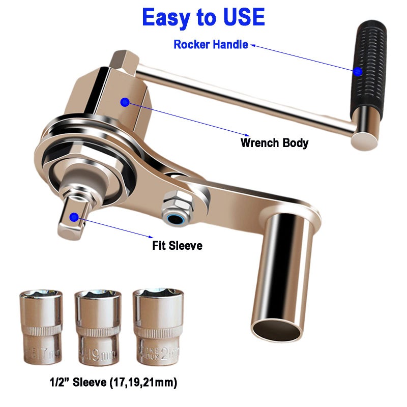 COTOUXKER Torque Multiplier, Heavy Duty Torque Multiplier Wrench Set for Lug Nut Remover 1/2 Driver 1:16 Labor Saving Wrench - Image 2