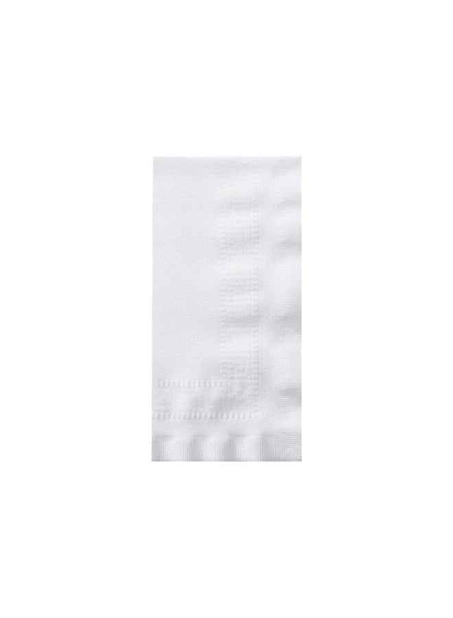 Hoffmaster 120060 Linen-Like Unembossed Dinner Napkin, 1/8 Fold, 17" Length x 17" Width, White (Case of 300) - Image 1