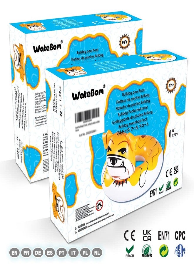 WateBom Bulldog Float, 53 inches Giant Inflatable Pool Float Tube for Party, Summer Fun Pool Toys for Adults and Kids - Image 4