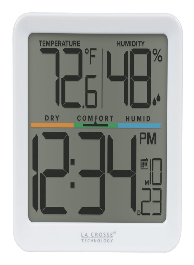 La Crosse Technology 302-1408-TBP Indoor Comfort Meter with Time & Date - Image 1