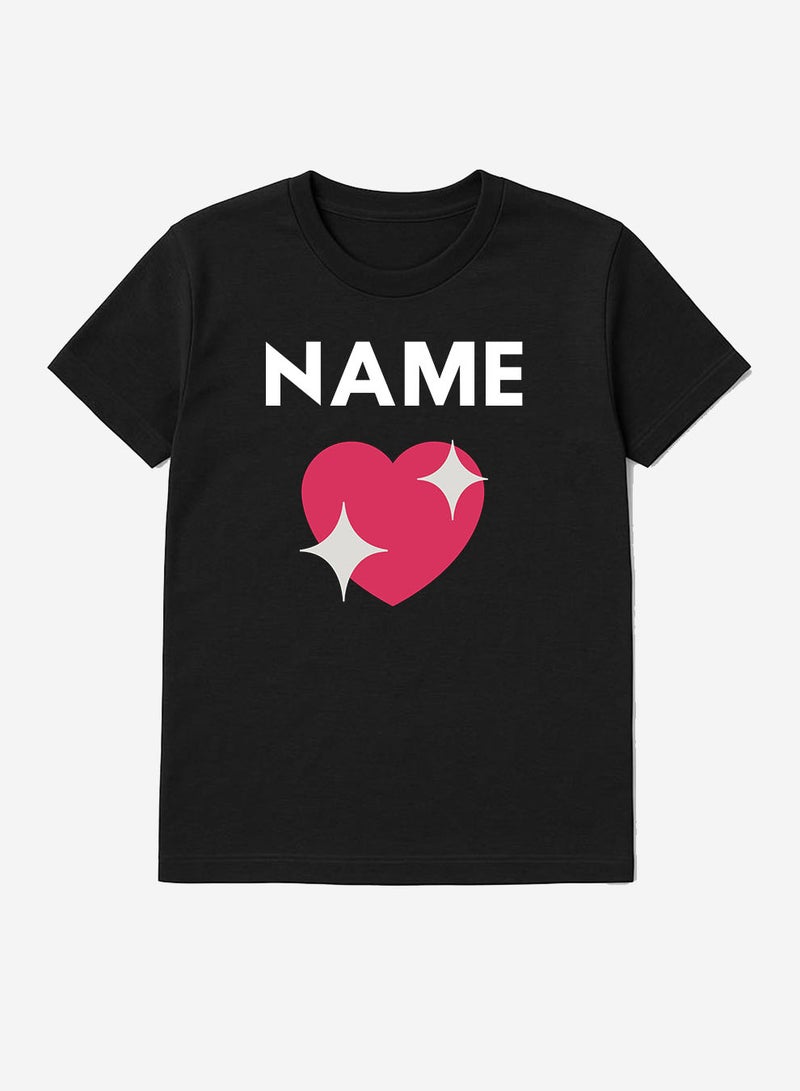 لوحة تيشيرت قطن قابل للتخصيص باسمك مع تصميم قلب أحمر - Image 5
