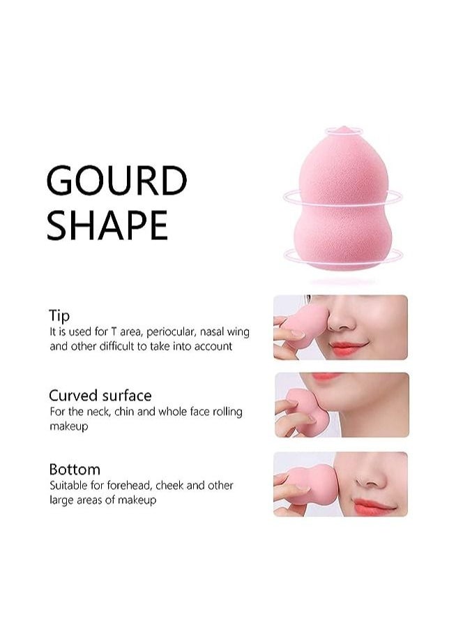 ORiTi - ORiTi 8 PCS Makeup Sponge Set Foundation Blender Blending Sponges Cosmetic Multi Shape for Dry & Wet Use, Beauty Sponge Holder Organizer Case Purple Color Cosmetics Tool Applicator Puff Drying Rack - Image 1