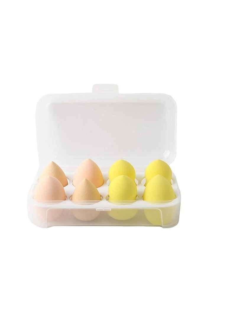 ORiTi - ORiTi 8 PCS Makeup Sponge Set Foundation Blender Blending Sponges Cosmetic Multi Shape for Dry & Wet Use, Beauty Sponge Holder Organizer Case Purple Color Cosmetics Tool Applicator Puff Drying Rack - Image 1