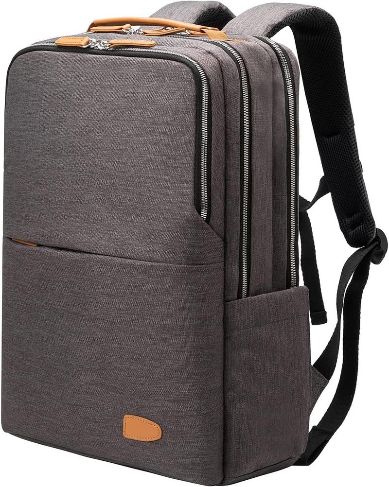 Contacts Unisex Bagpack For Travel Bag Business Computer Backpacks 4 Compartment Laptop Backpack, Waterproof Backpack, 15.6 Inch Laptop Backpack, Daypack, USB (Grey) - Image 1
