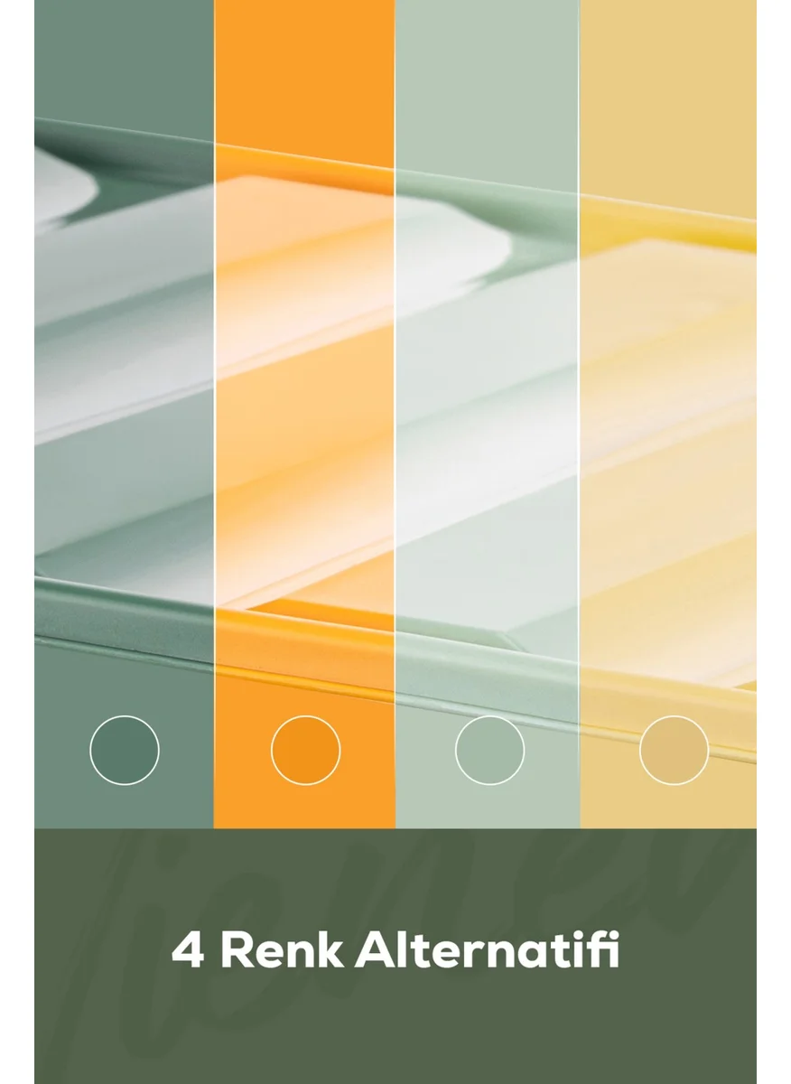 فينيف 19LU Refrigerator Organizer Microwaveable Freezer Storage Container Orange