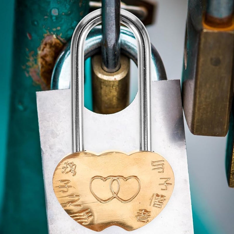 Vintage Decorative Padlock Wish Lock For Wedding Couples Retro Metal Pattern - Image 4