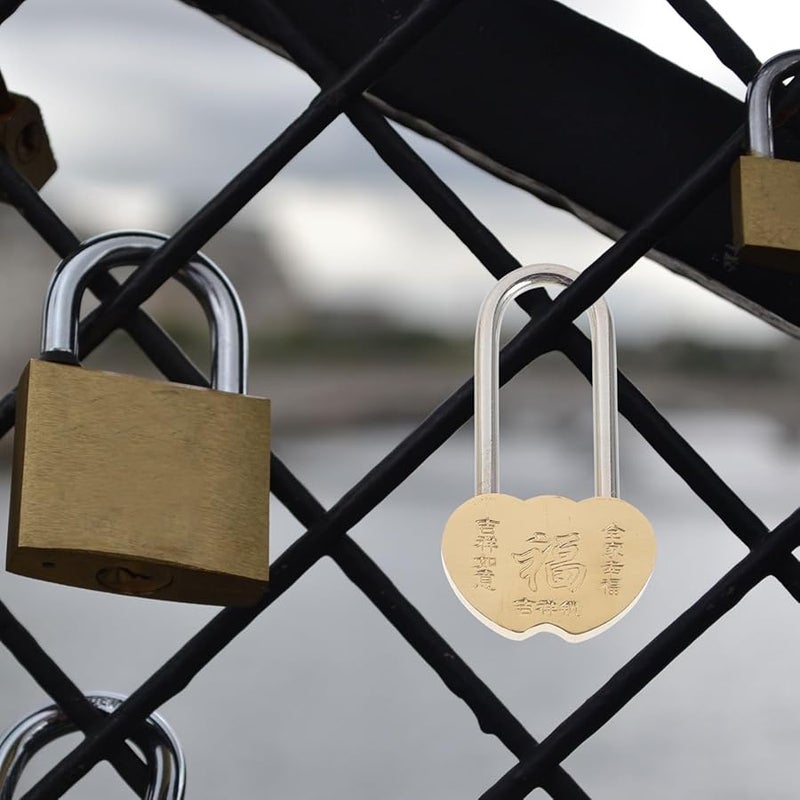 Vintage Decorative Padlock Wish Lock For Wedding Couples Retro Metal Pattern - Image 5