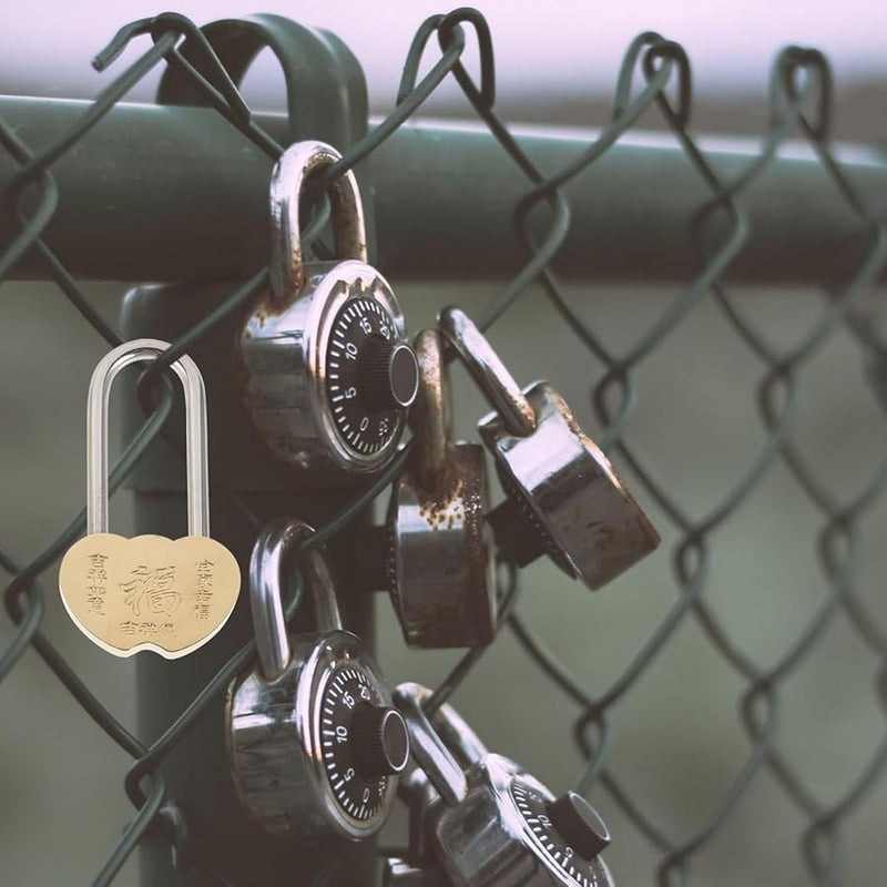 Vintage Decorative Padlock Wish Lock For Wedding Couples Retro Metal Pattern - Image 3