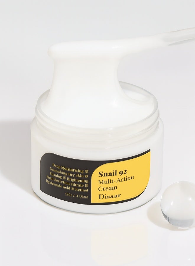 Disaar Snail 92 Multi Action Cream 100g Snail Mucin Repair Hydration Soothing Face Moisturizer - Image 1