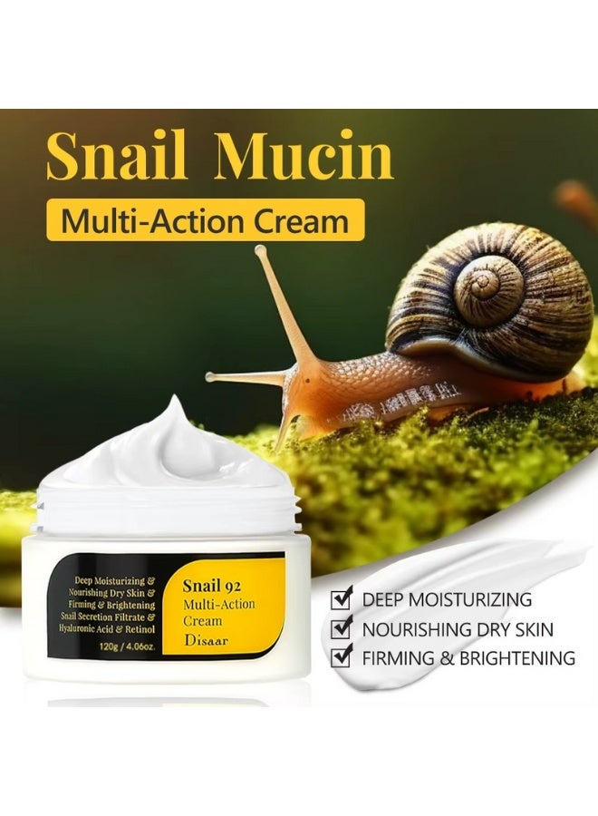Disaar Snail 92 Multi Action Cream 100g Snail Mucin Repair Hydration Soothing Face Moisturizer - Image 3