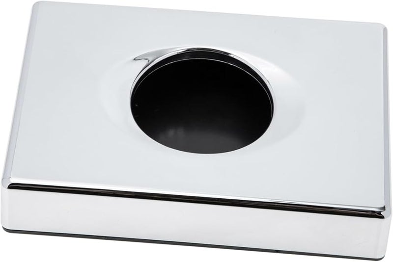 صندوق تخزين المناديل البلاستيكي الأبيض لحامل المنزل والمكتب والسيارة بتصميم مدمج يوفر المساحة - Image 2