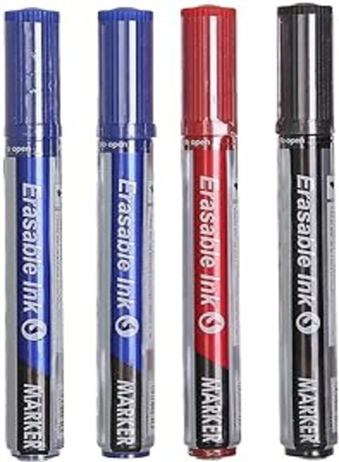 PRIMA مجموعة بريما من 4 أقلام تحديد للسبورة البيضاء، متعددة الألوان