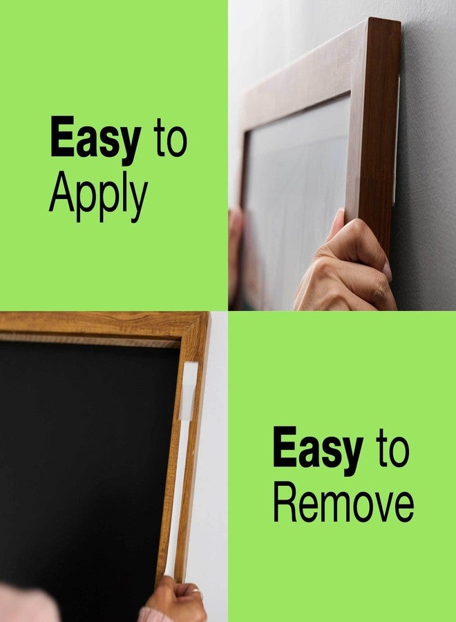 FrogTape reMOVEables Large Picture Hanging Strips, Damage-Free Removable Adhesive Wall Strips, Picture Hangers, Stick On Wall Mounting for Frames, Canvas, Home Décor, White, 12 Pairs (24 Pieces) - Image 4