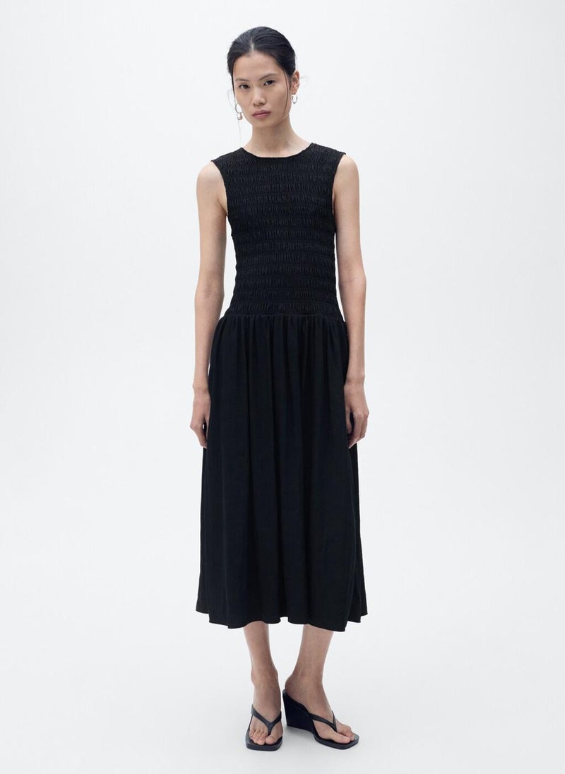 MANGO Flared Dress With Gathered Body  - Image 1