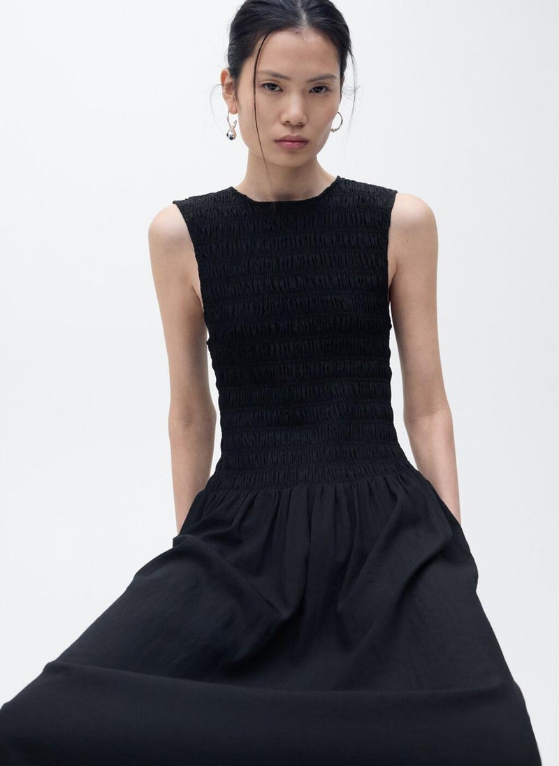 MANGO Flared Dress With Gathered Body  - Image 4