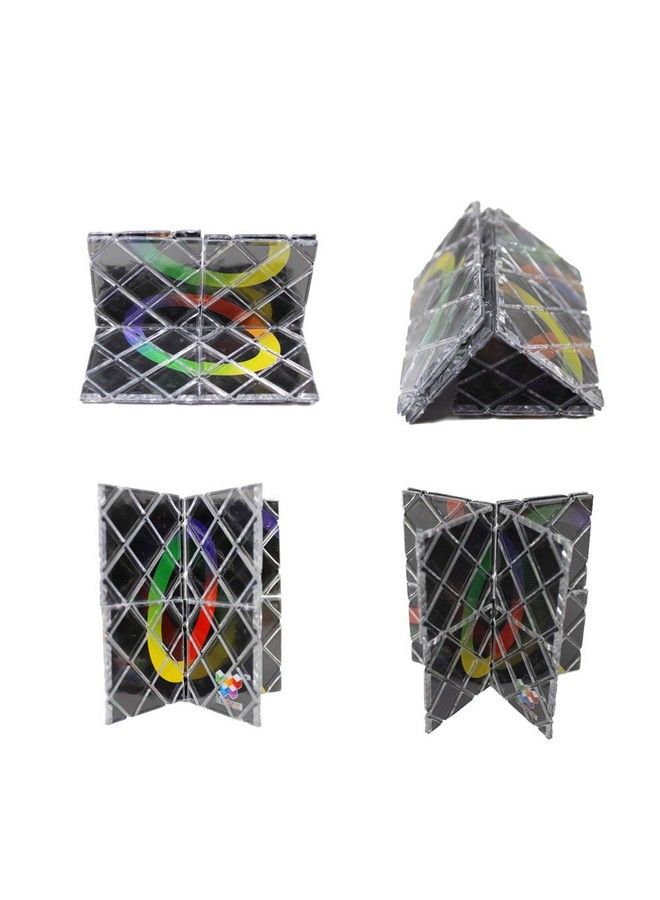 GoodPlay Mozhi Lingao 8 Panels 3 Rings Magic Folding Puzzle Cube Twisty Black - Image 3