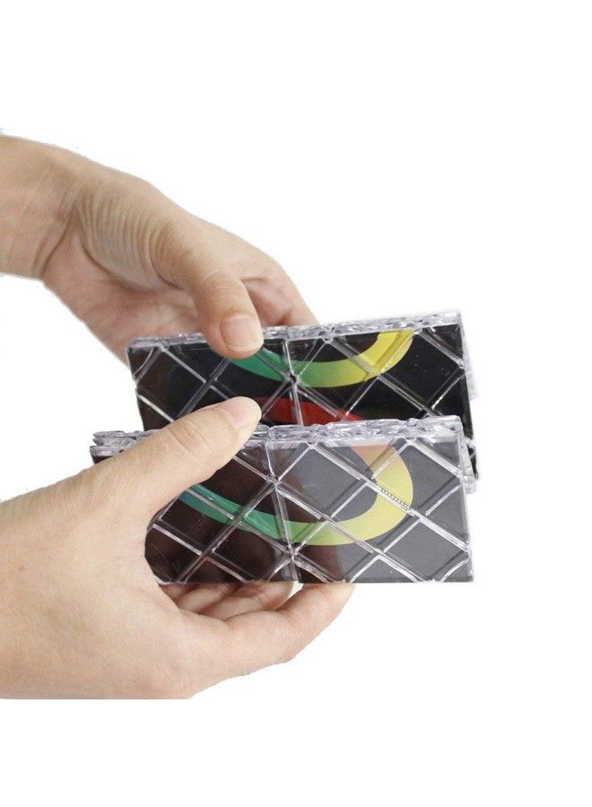 GoodPlay Mozhi Lingao 8 Panels 3 Rings Magic Folding Puzzle Cube Twisty Black - Image 4