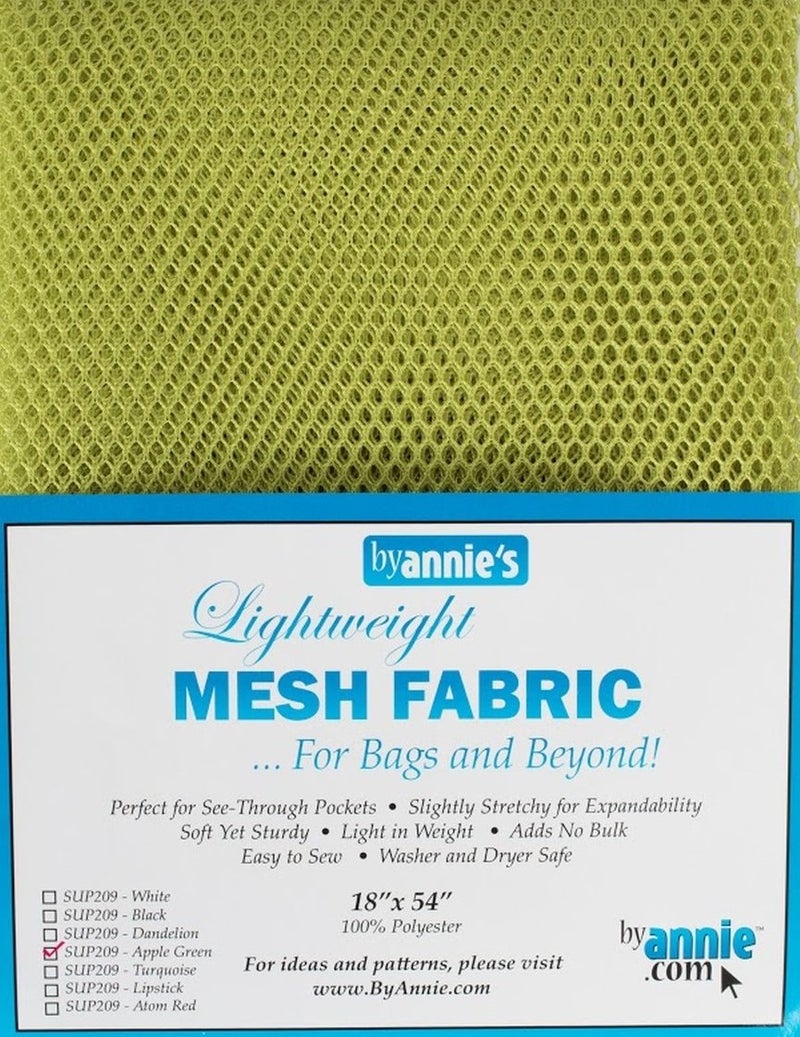 Annie Mesh Fabric Lightweight 18x 54 Apple Green 18 by 54