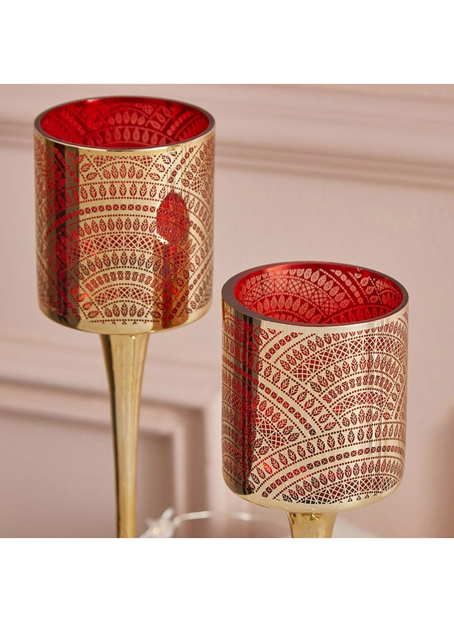 Home Box - Dexi 2-Piece Glass Candle Holder Set 7 x 25 x 7 cm - Image 1
