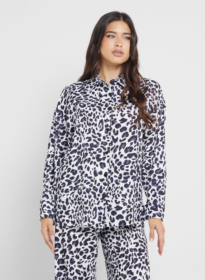 Ginger Animal Print Shirt & Pyjama Set - Image 3