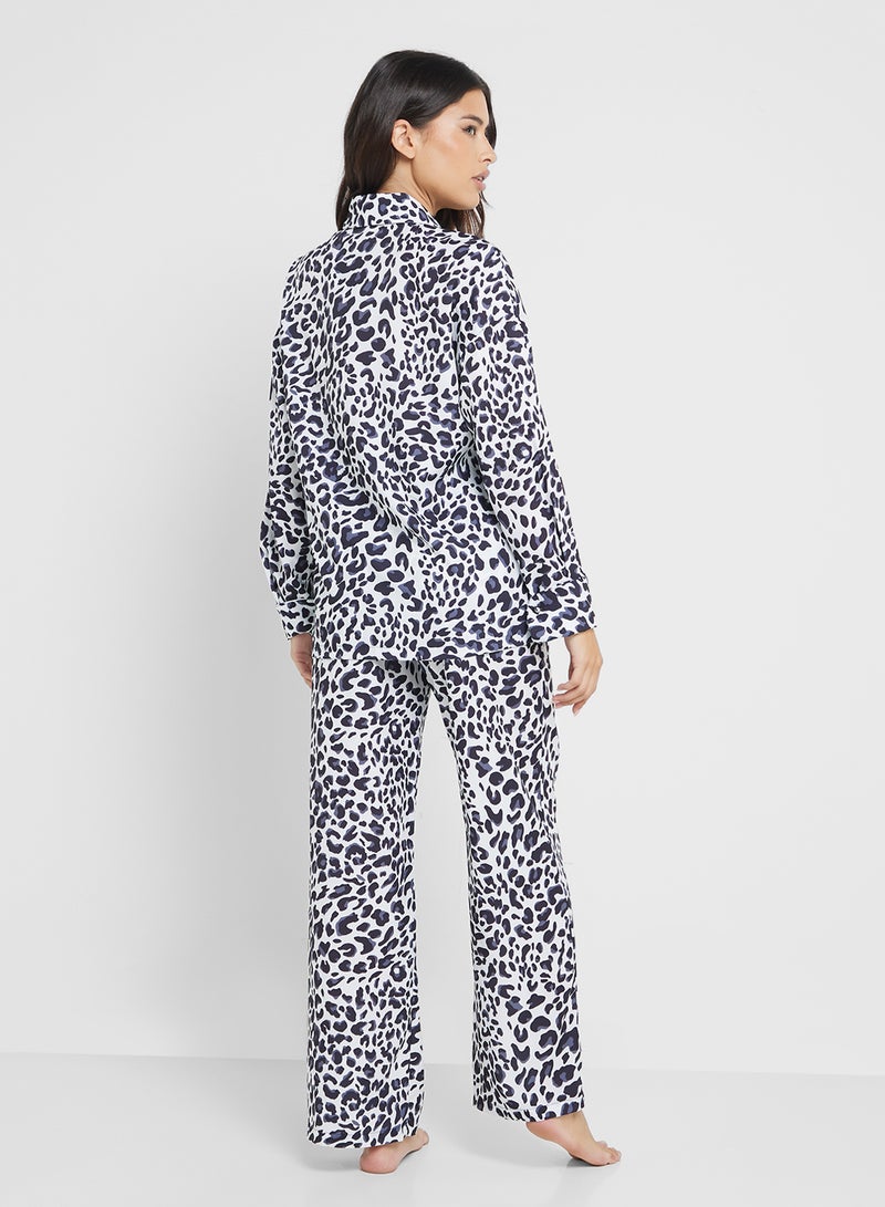 Ginger Animal Print Shirt & Pyjama Set - Image 2