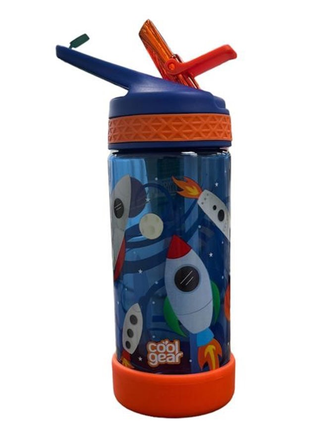 Cool Gear Water Bottle System W Stick 16Oz Blue-Rocketsleak Proof , Cool Gear , Cool Gear  For Gym, Cool Gear  For Travel, Trendy Hydration Bottle, Reusable Bottle, Cool Gear  For Kids, Cool Gear Saudi - Image 1