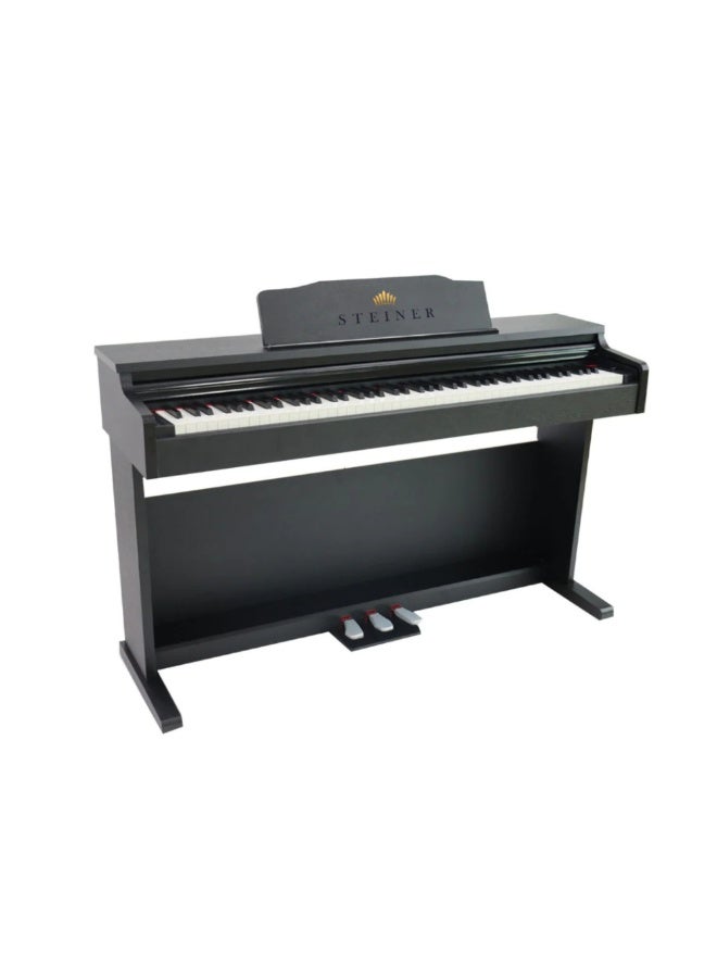 شتاينر بيانو ستاينر الرقمي DP-250 إصدار 2025 – 88 مفتاح بآلية المطرقة بلون أسود مع مقعد - Image 1