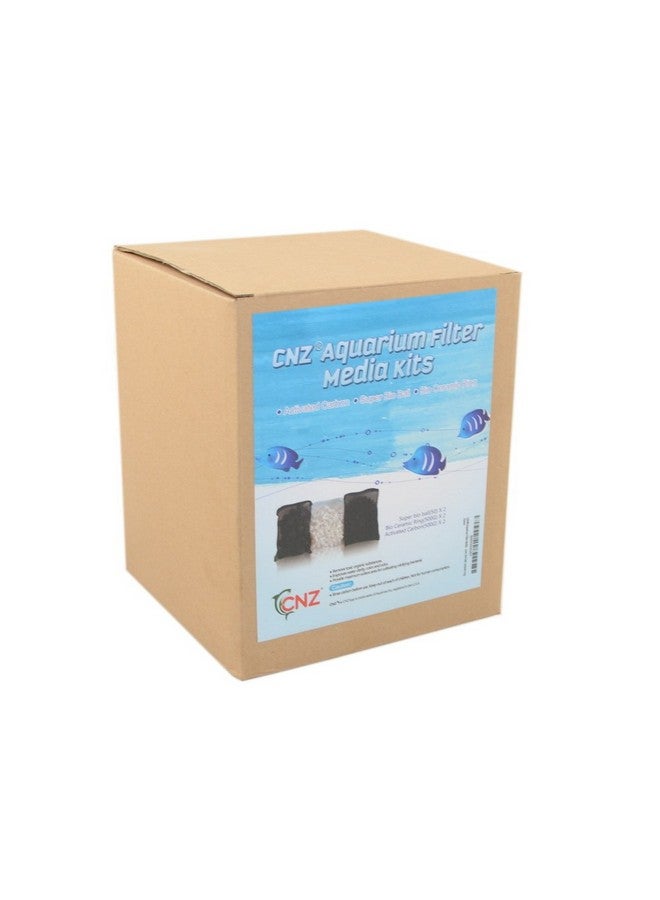 CNZ® Aquarium Filter Media Kits (Double Pack) - Activated Carbon, bio Ball, Ceramic Ring - Image 2